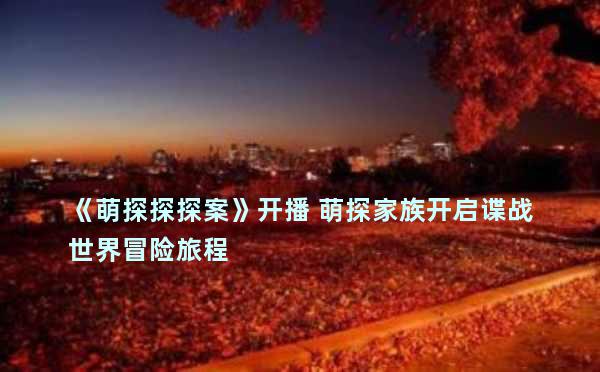 《萌探探探案》开播 萌探家族开启谍战世界冒险旅程